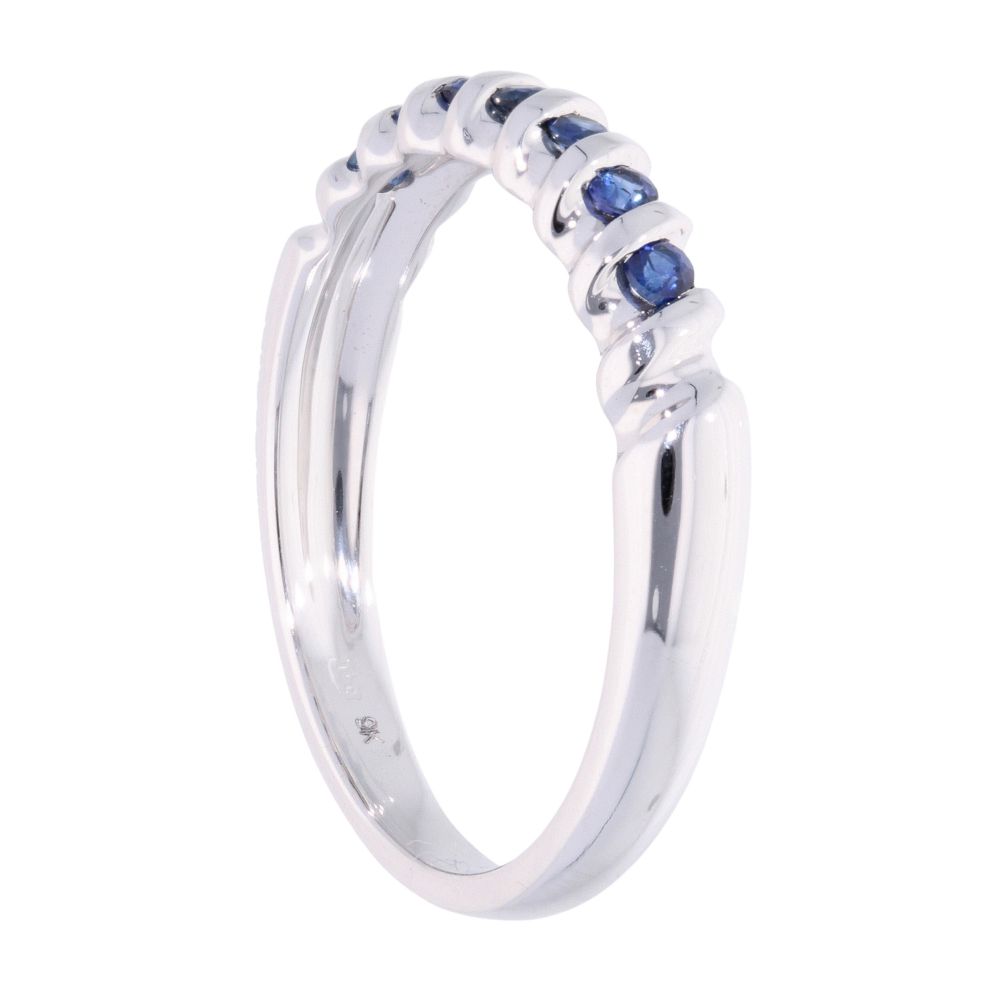 9ct White Gold Sapphire Eternity Ring RAMS7820000560 N Ramsdens Jewellery