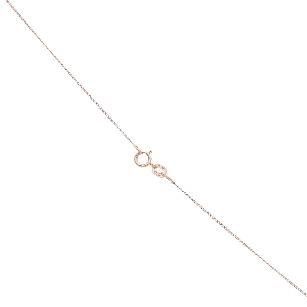 9ct Rose Gold 0.50ct Pear Cut Diamond Pendant And Chain 18"
