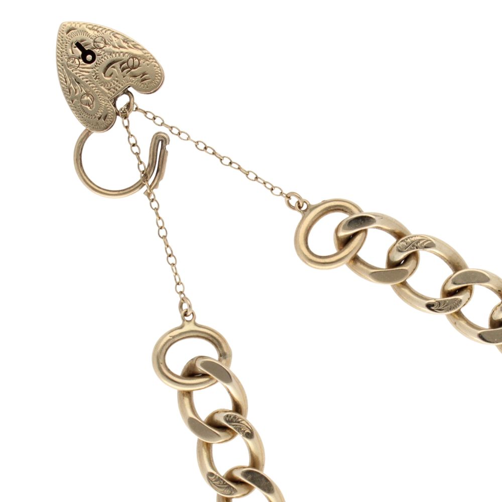 Crystal Rose Gold Heart Charm Bracelet