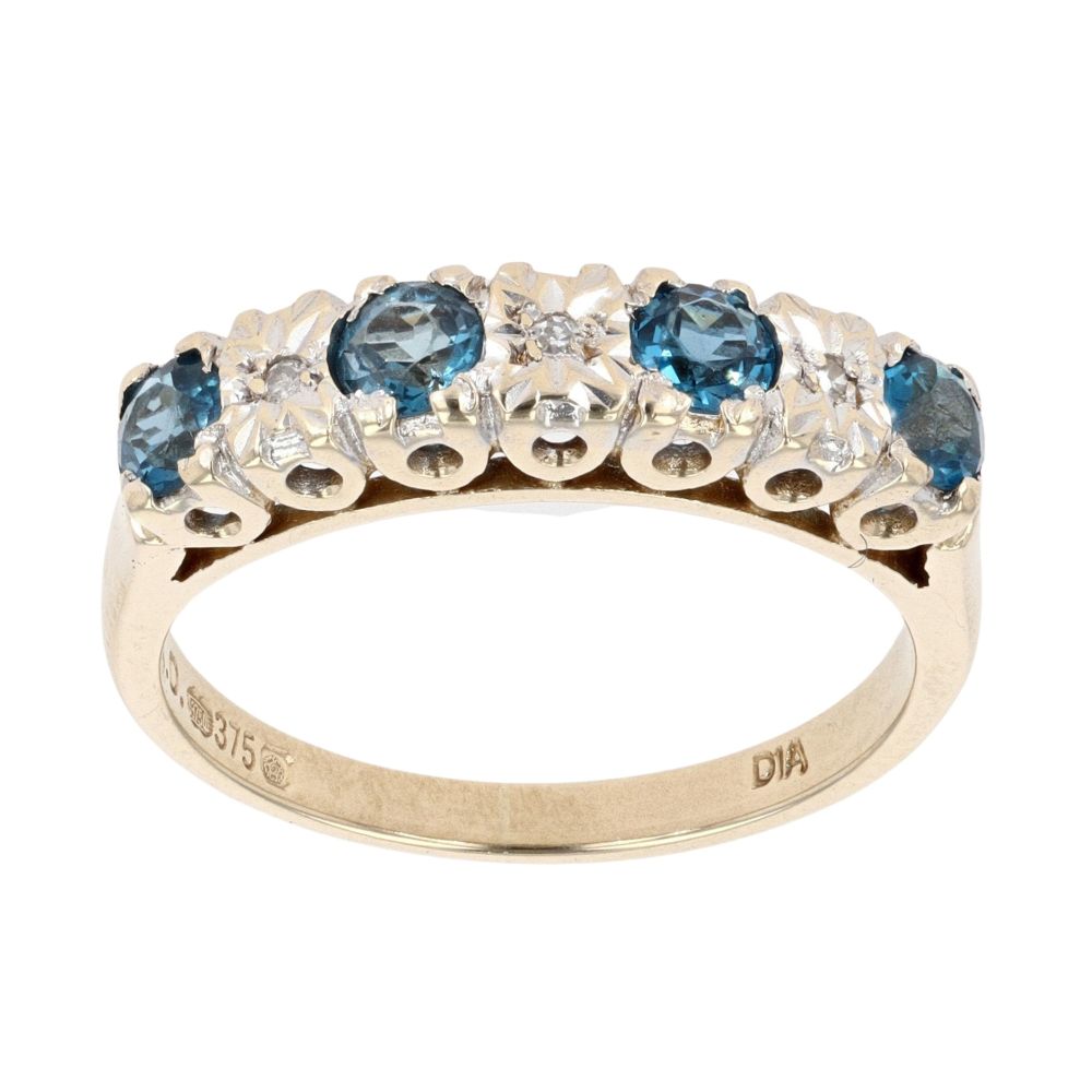 9ct Yellow Gold and Diamond Half Eternity Ring - 0.50cts