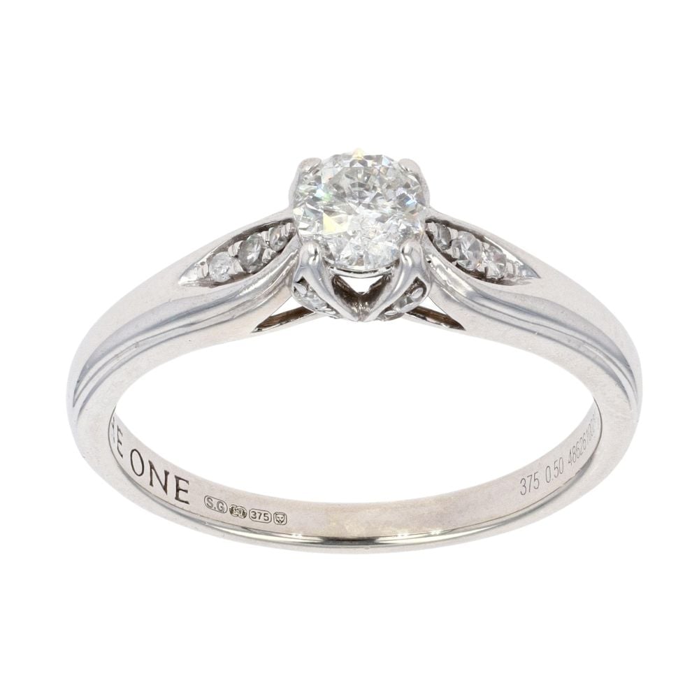 9ct White Gold 0.50ct Diamond Solitaire Ring