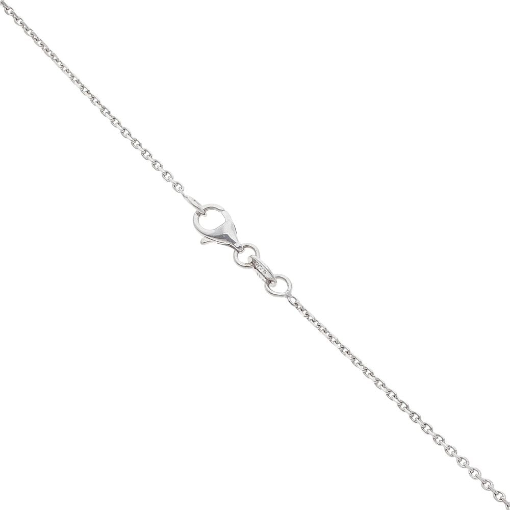 9ct White Gold 0.30ct Brilliant Cut Diamond Flower Pendant And Chain 16"