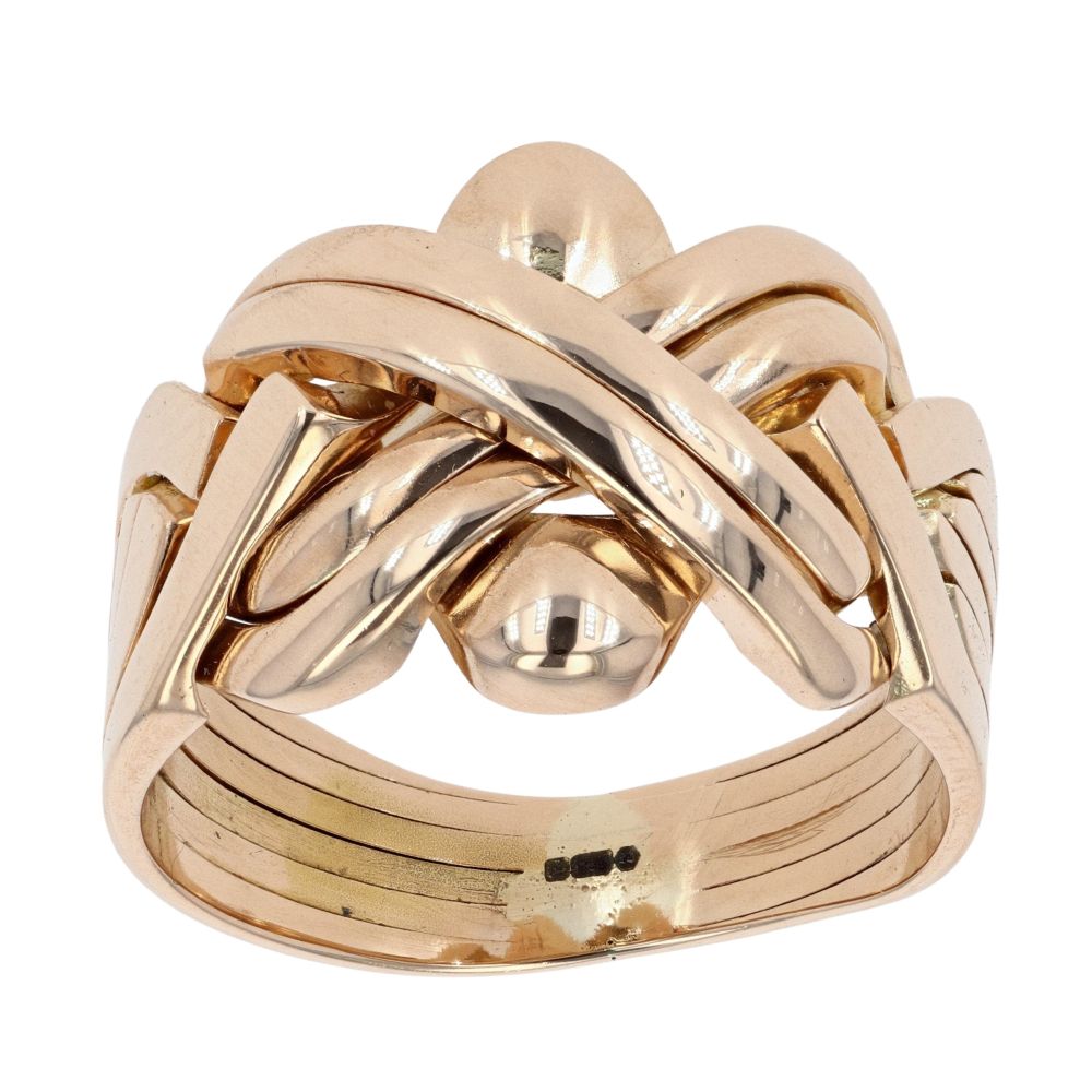 14ct Yellow Gold Six Piece Puzzle Ring RAMS991297691004 Ramsdens