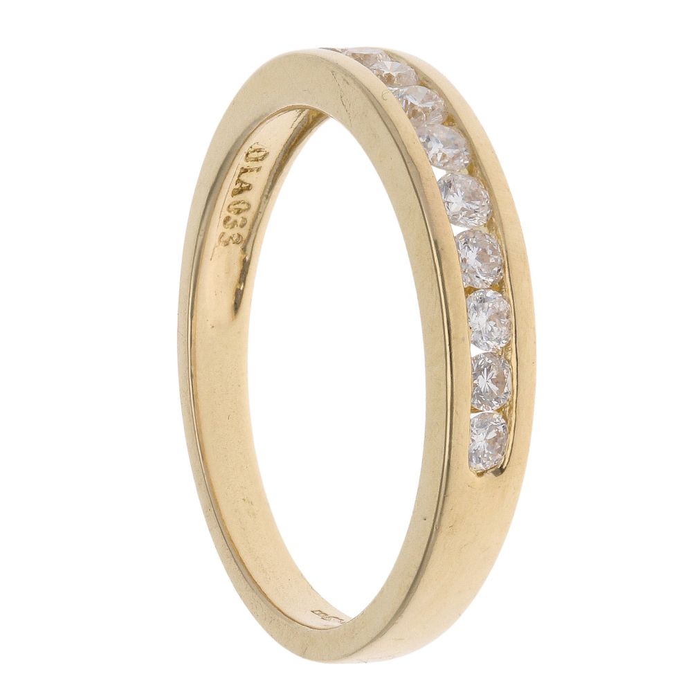 18ct Yellow Gold 0.33ct Brilliant Cut Diamond Half Eternity Ring