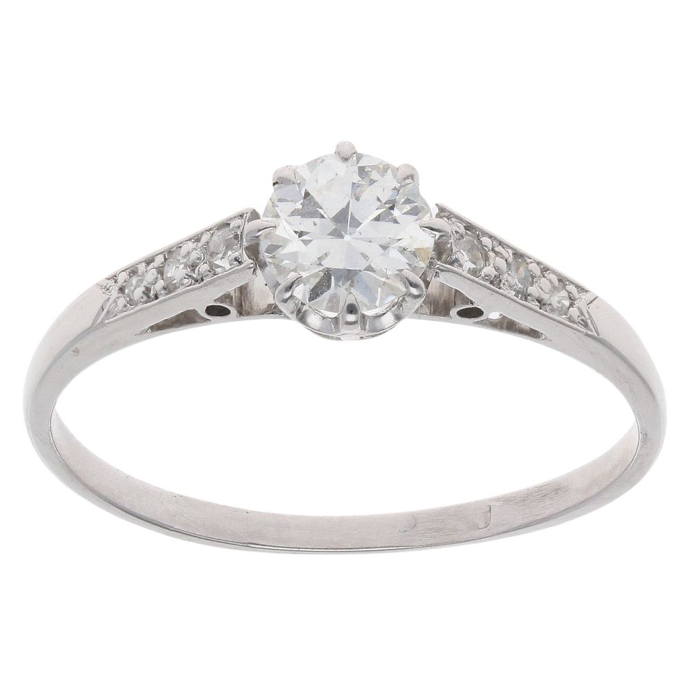 18ct White Gold 0.50ct Brilliant Cut Diamond Solitaire Ring