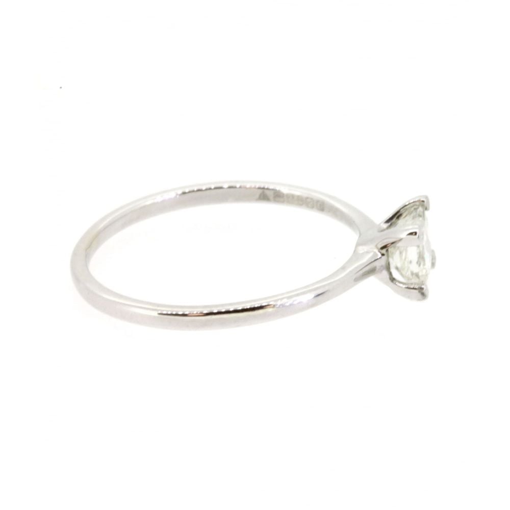 18ct White Gold 0.50ct Princess Cut Diamond Solitaire Ring