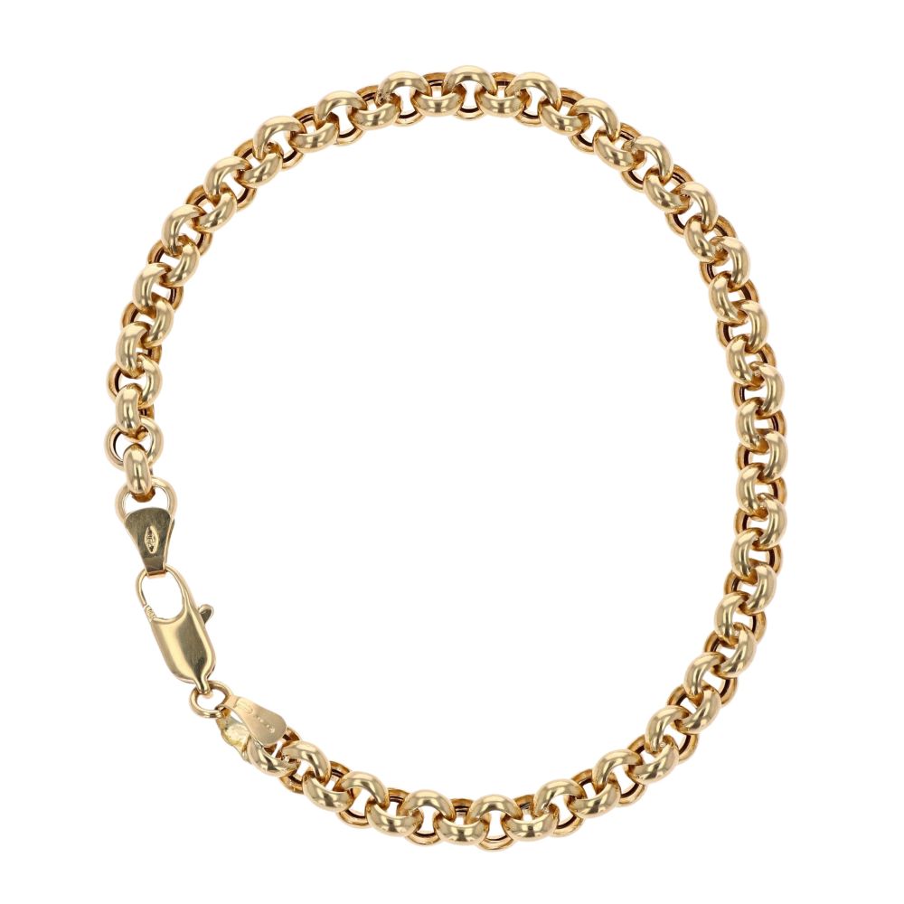 18ct Yellow Gold Belcher Bracelet 7" Ramsdens Jewellery