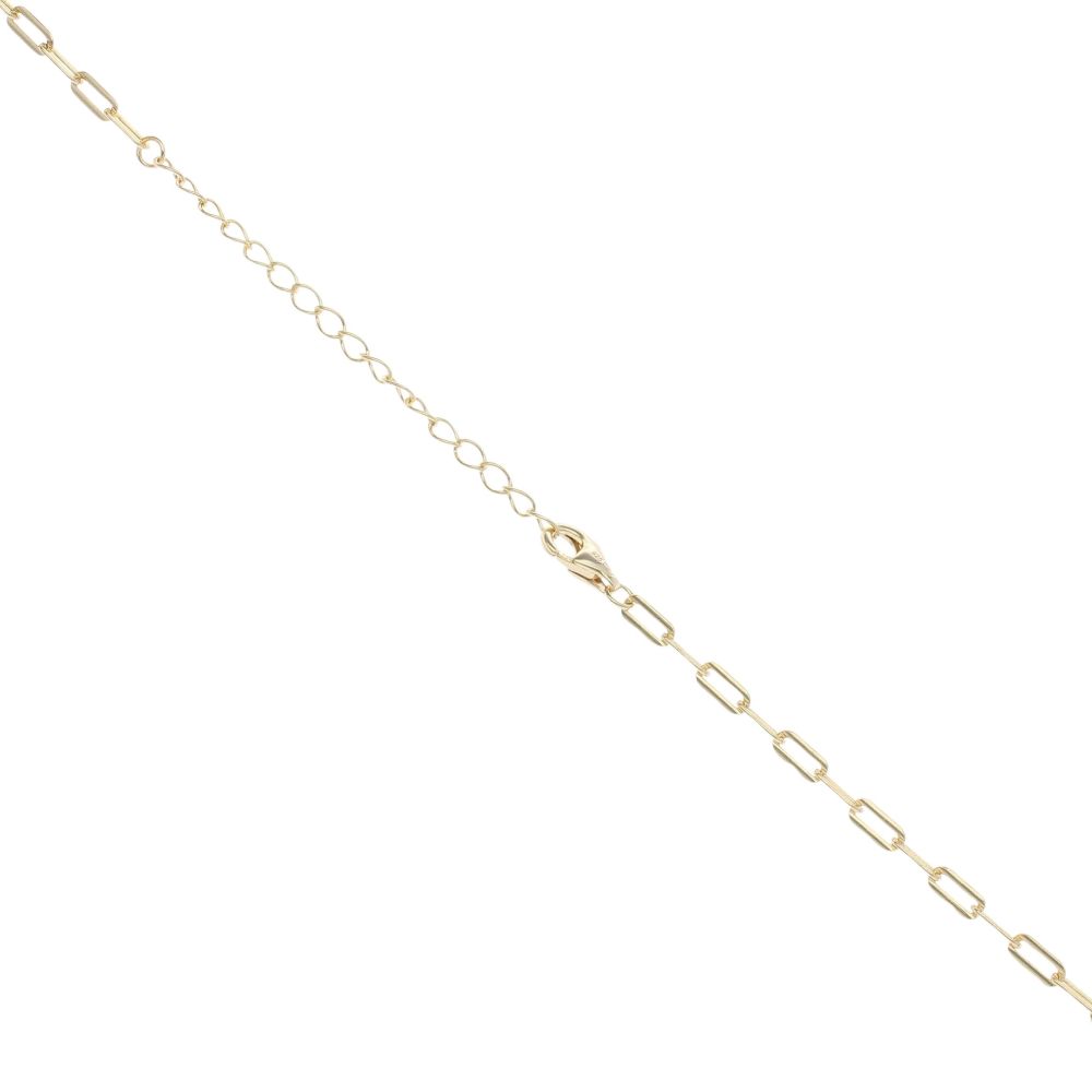 Silver Gold Plated Cubic Zirconia Chain 18"
