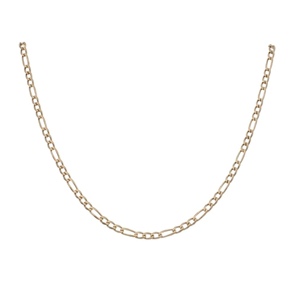 9ct Yellow Gold Figaro Chain 18"