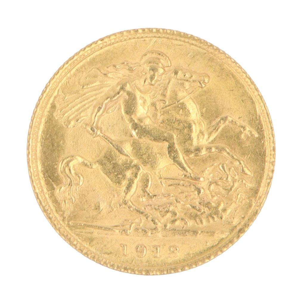 1913 George V Half Sovereign Coin