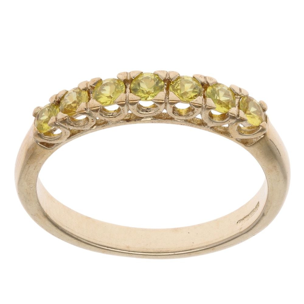 9ct Yellow Gold Yellow Topaz Eternity Ring