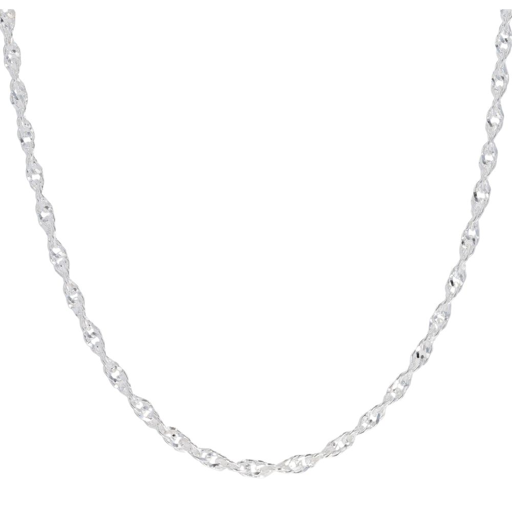 Silver Singapore Chain 18" By Icesia