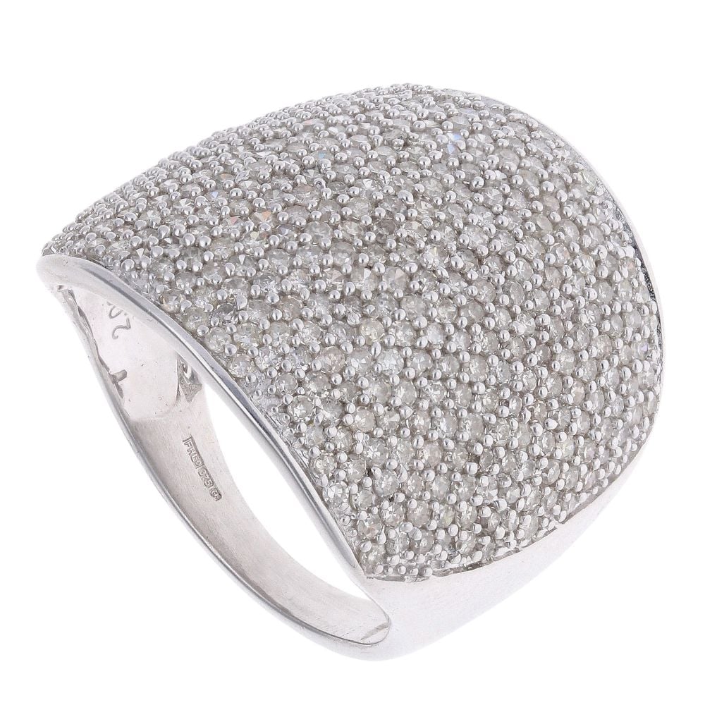 9ct White Gold 2ct Diamond Fancy Ring