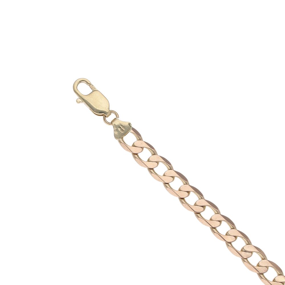 9ct Yellow Gold Curb Bracelet 8" RAMS556339605001 Ramsdens Jewellery