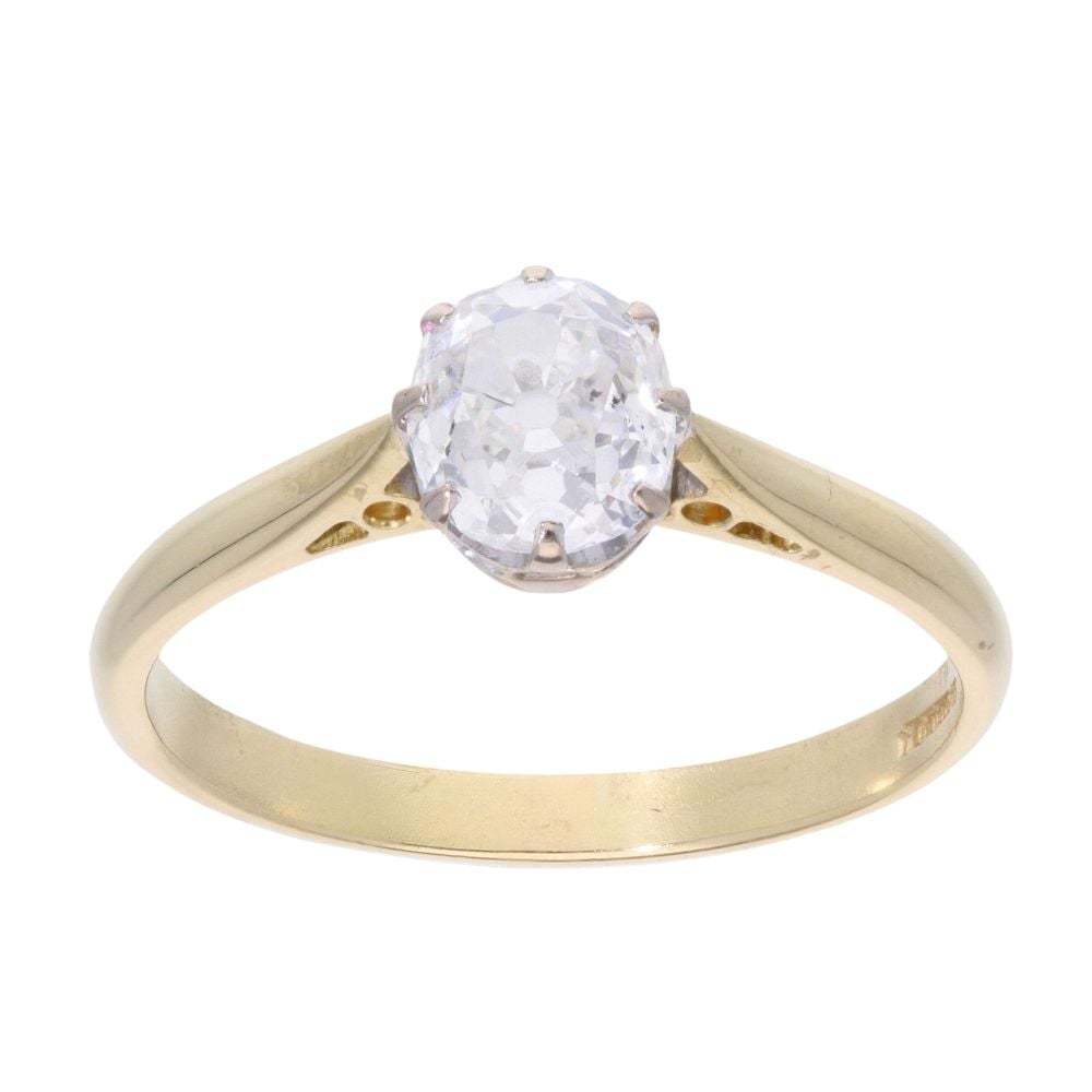 18ct Yellow Gold 0.95ct Diamond Solitaire Ring