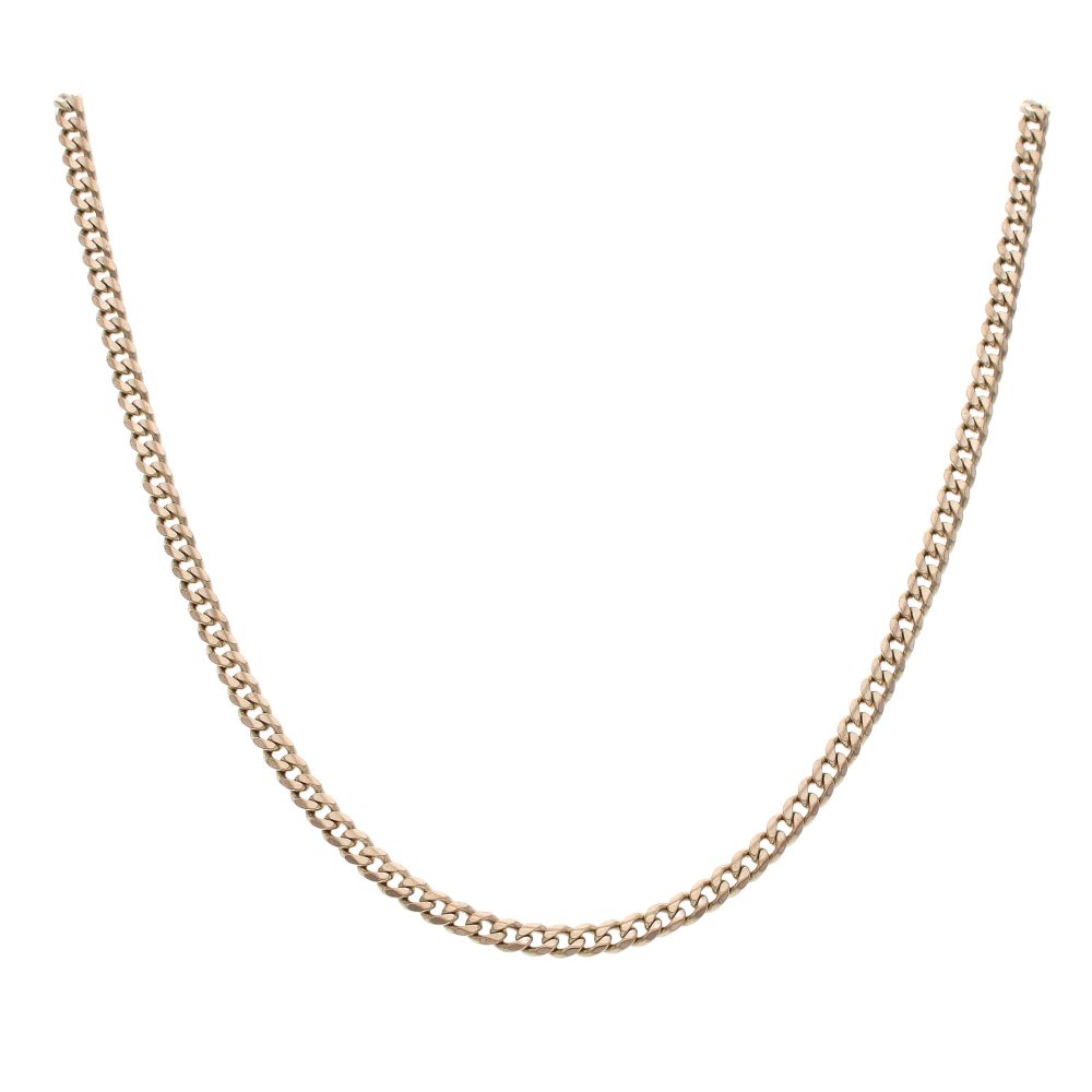 9ct Gold Heavy Vintage Box Chain For Sale at