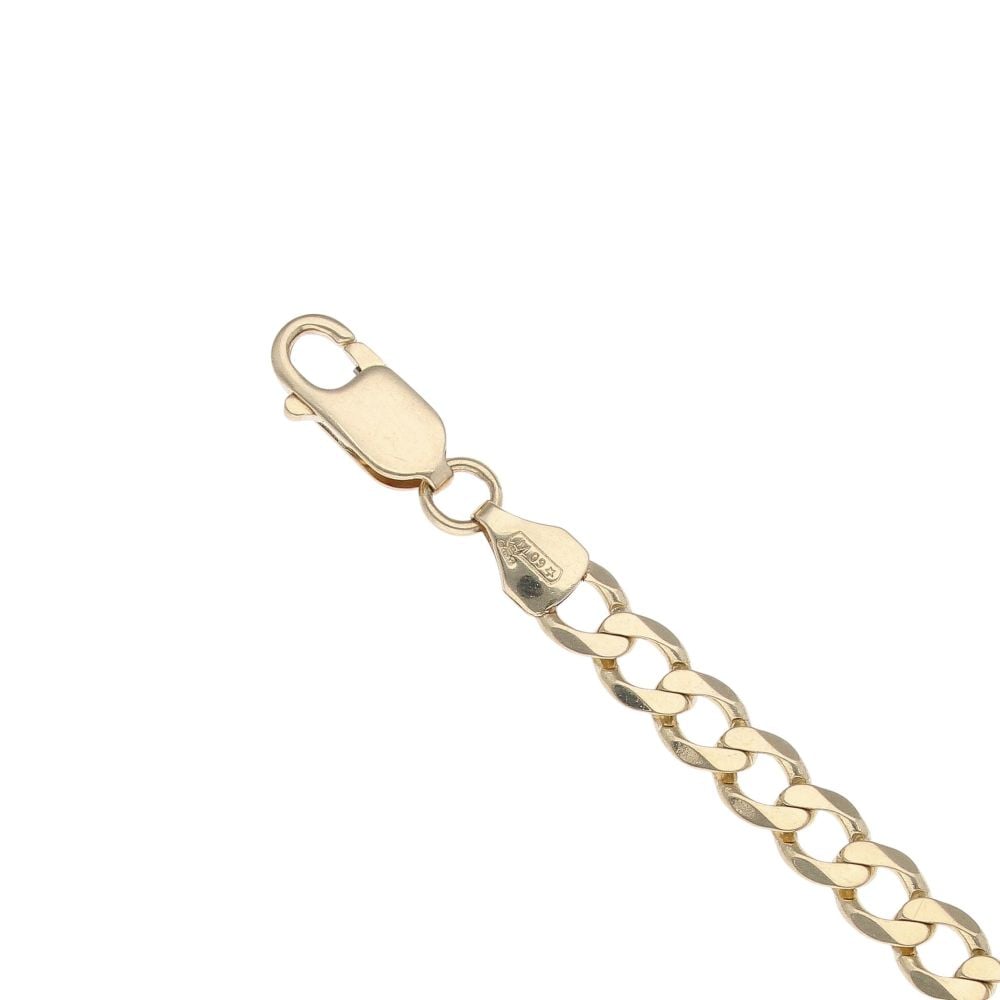 9ct Yellow Gold Curb Bracelet 8.5" RAMS971342618004 Ramsdens Jewellery