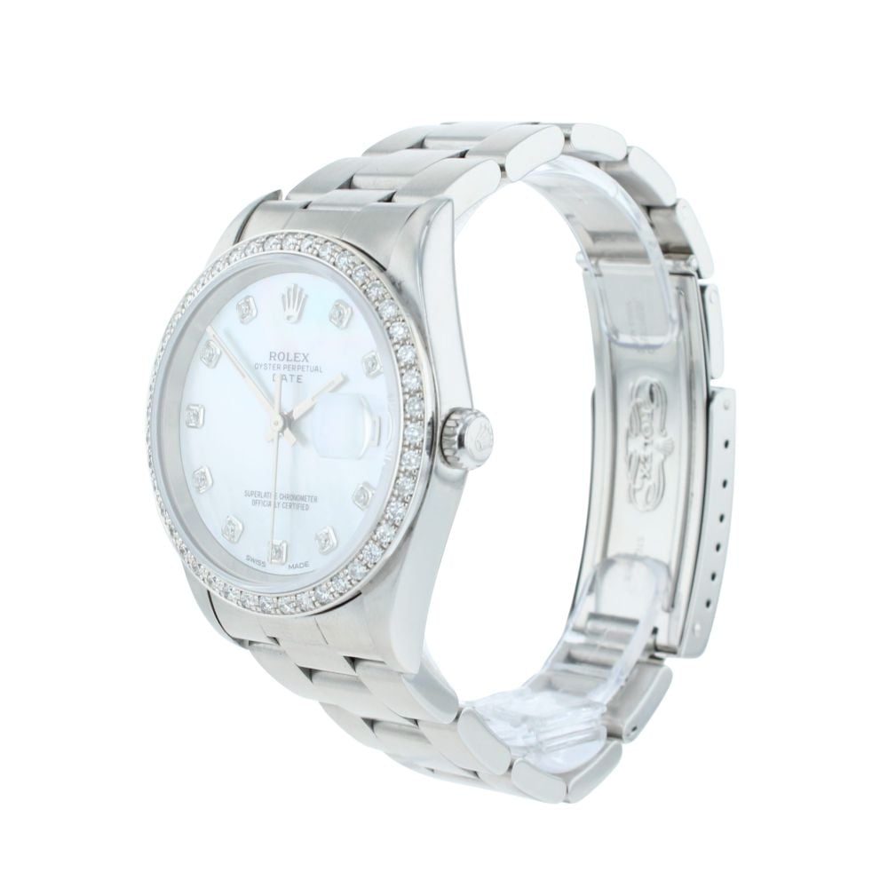 Rolex Custom Oyster Perpetual Date Pre Owned Watch Ref 15200