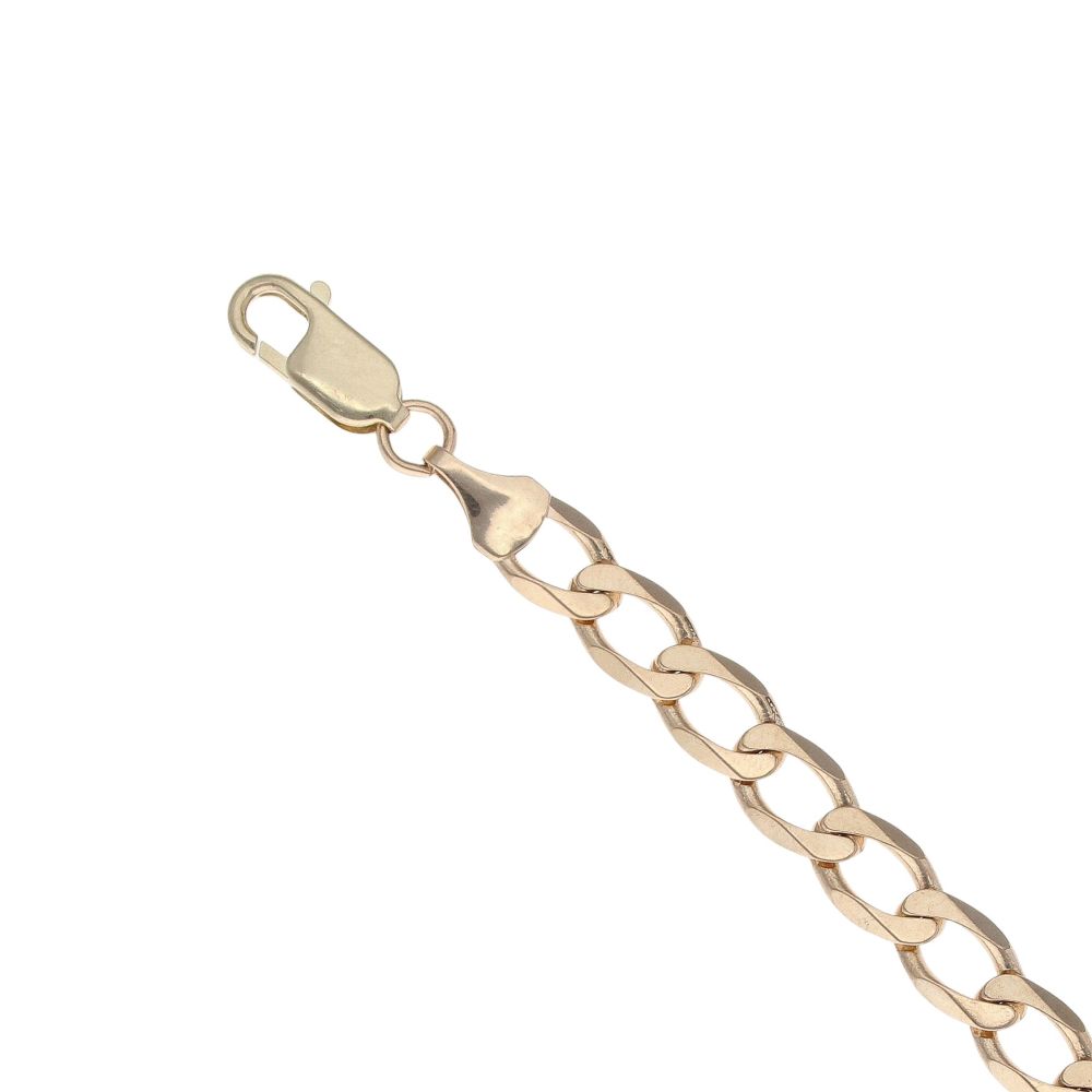 9ct Yellow Gold Curb Bracelet 8" RAMS756341014001 Ramsdens Jewellery