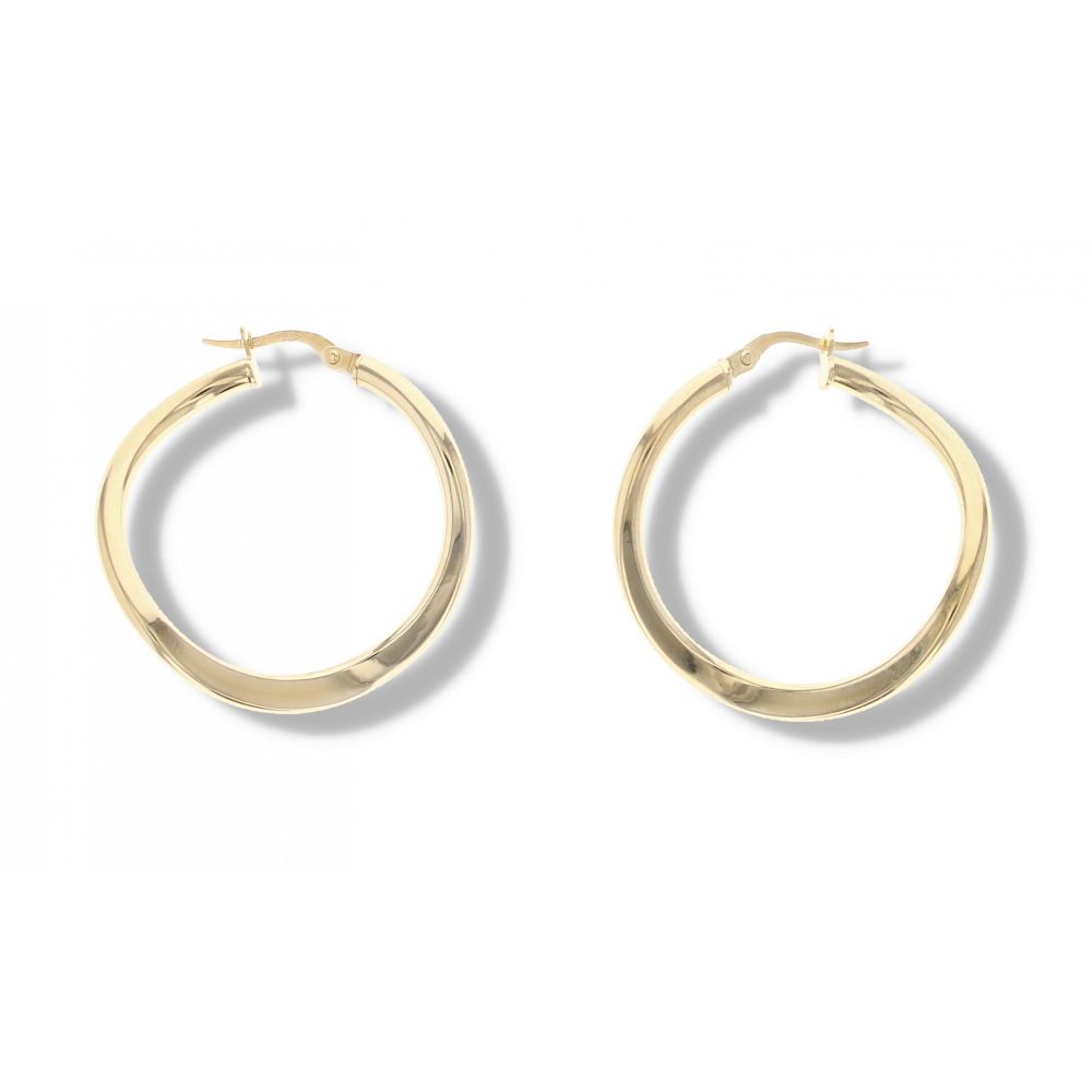 Strawberry 9ct Gold Creole Earrings