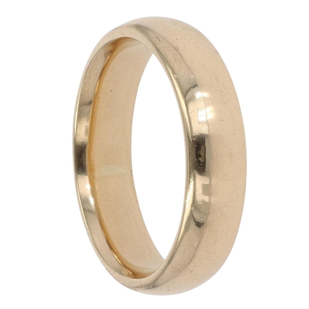 18ct Yellow Gold Court Wedding Ring 4mm
