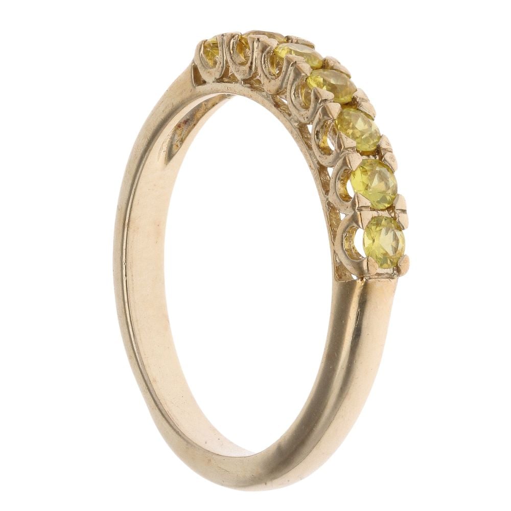 9ct Yellow Gold Yellow Topaz Eternity Ring