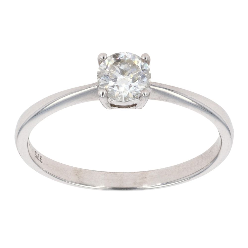 9ct White Gold 0.50ct Diamond Solitaire Ring