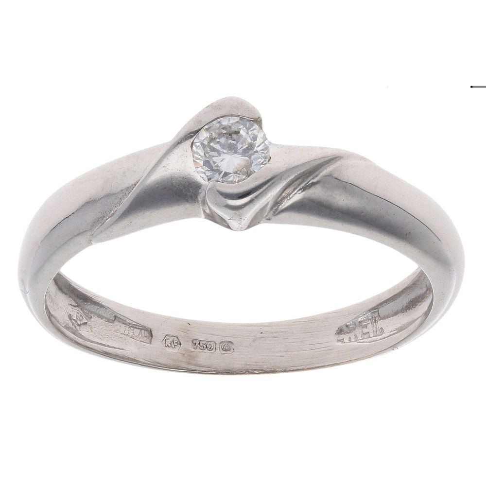 18ct White Gold 0.15ct Diamond Solitaire Ring