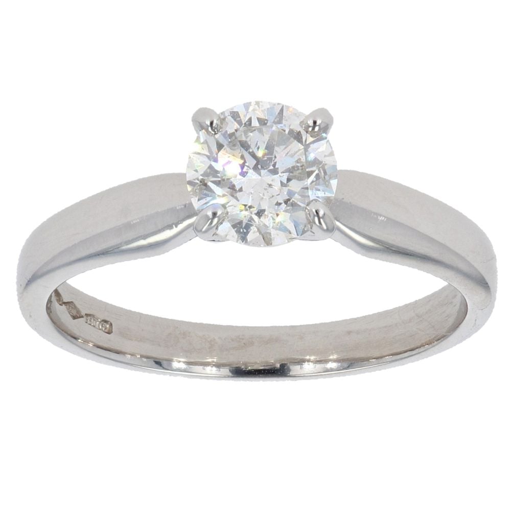 Platinum 0.78cts Diamond Solitaire Ring