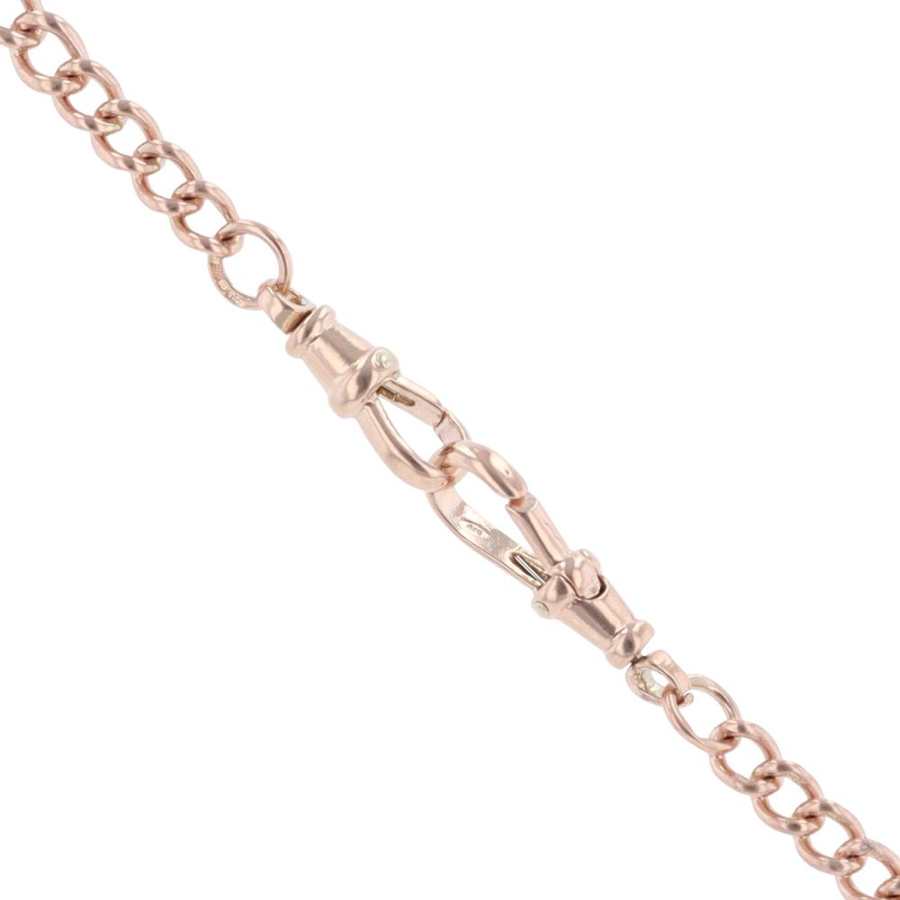 9ct Rose Gold T-Bar Albert Chain 22"