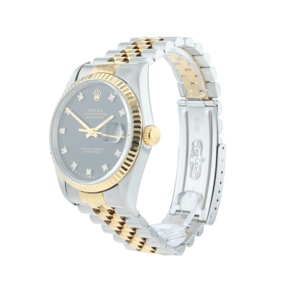 Rolex Custom Datejust Pre Owned Watch Ref 16233