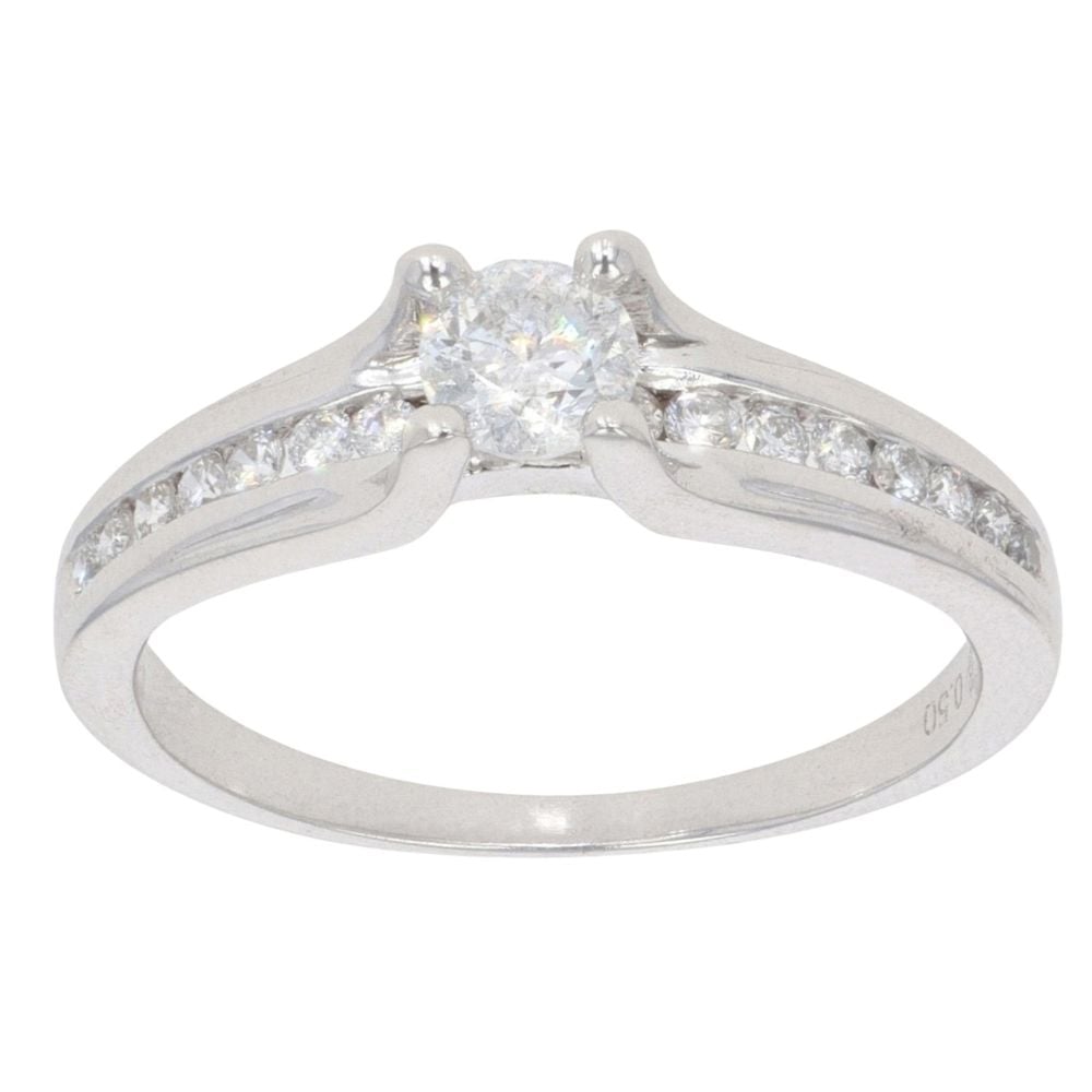 9ct White Gold 0.50ct Diamond Solitaire Ring