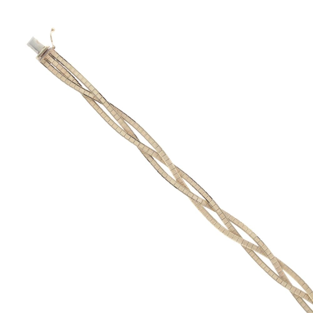 9ct Yellow Gold Plaited Bracelet 7"