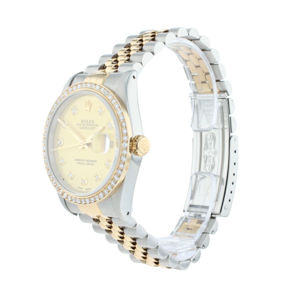 Rolex Custom Datejust Pre Owned Watch Ref 16233