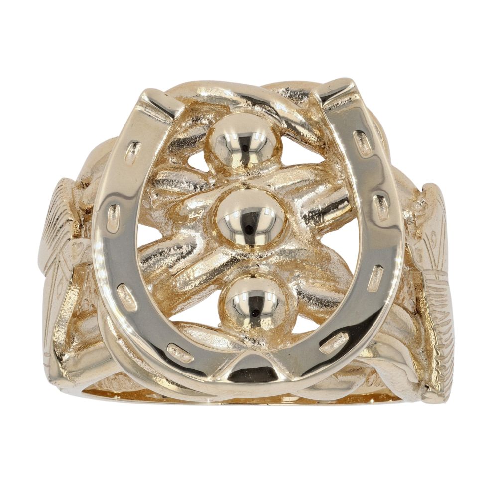 9ct Yellow Gold Horseshoe Ring RAMS4430000089Z+6 Ramsdens Jewellery