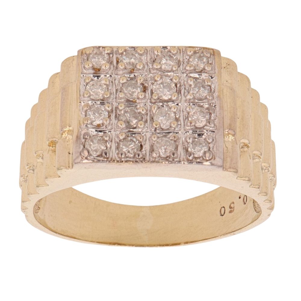 9ct Yellow Gold 0.05ct Diamond Ring main image 1