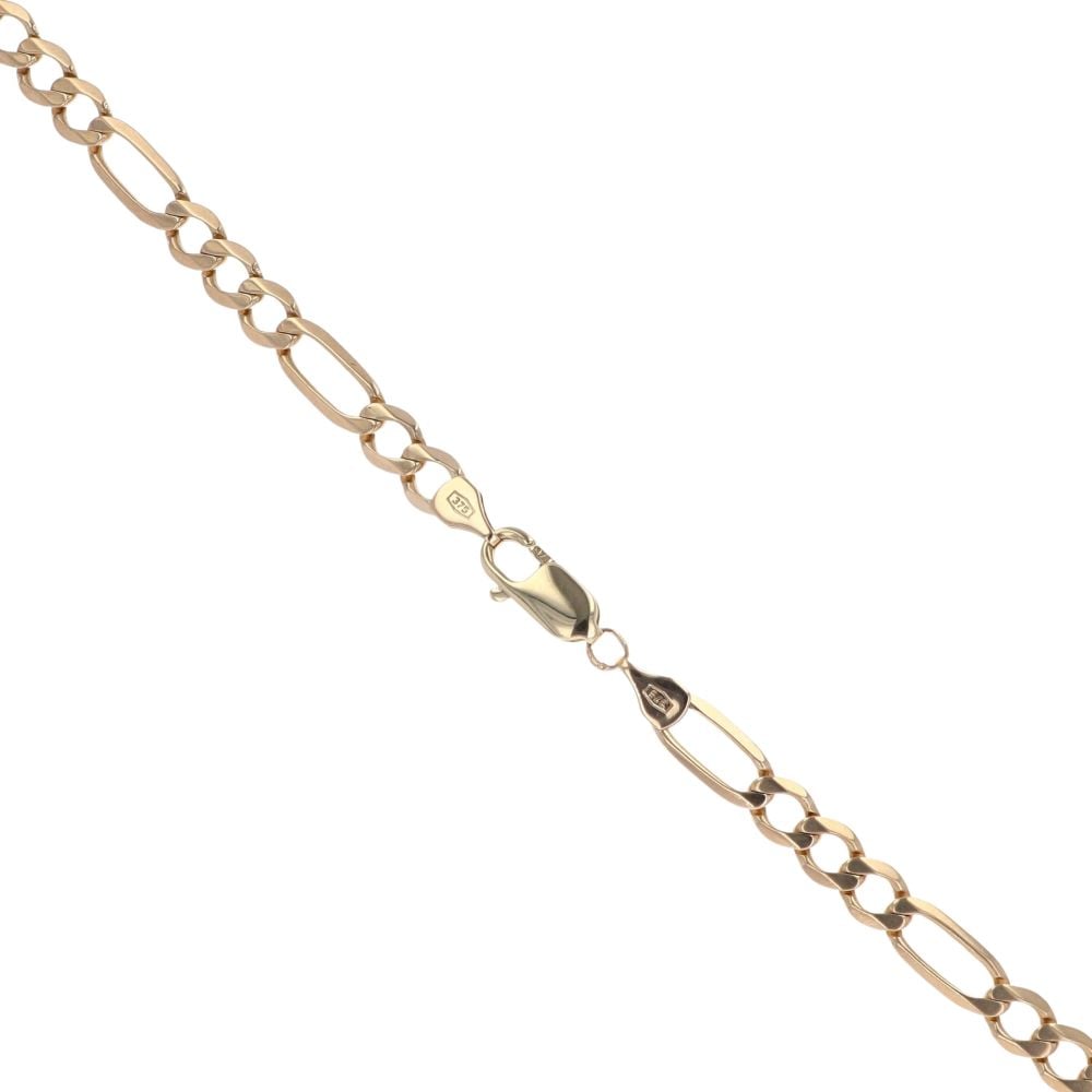 9ct Yellow Gold Figaro Chain 22"