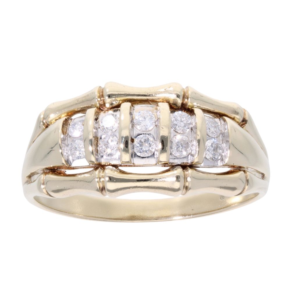 9ct Yellow Gold 0.10ct Diamond Ring main image 1