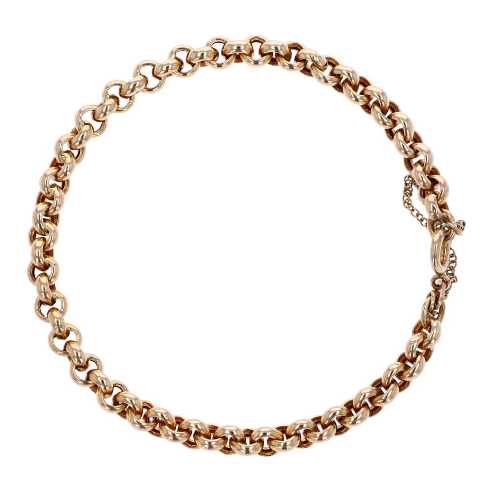 9ct Yellow Gold Belcher Bracelet 7.5" Ramsdens Jewellery