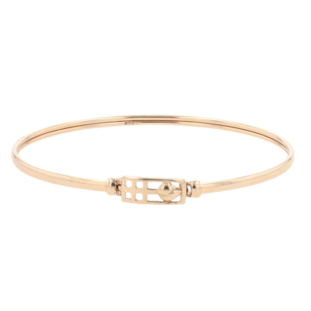 9ct Yellow Gold Rennie Mac Hinged Bangle