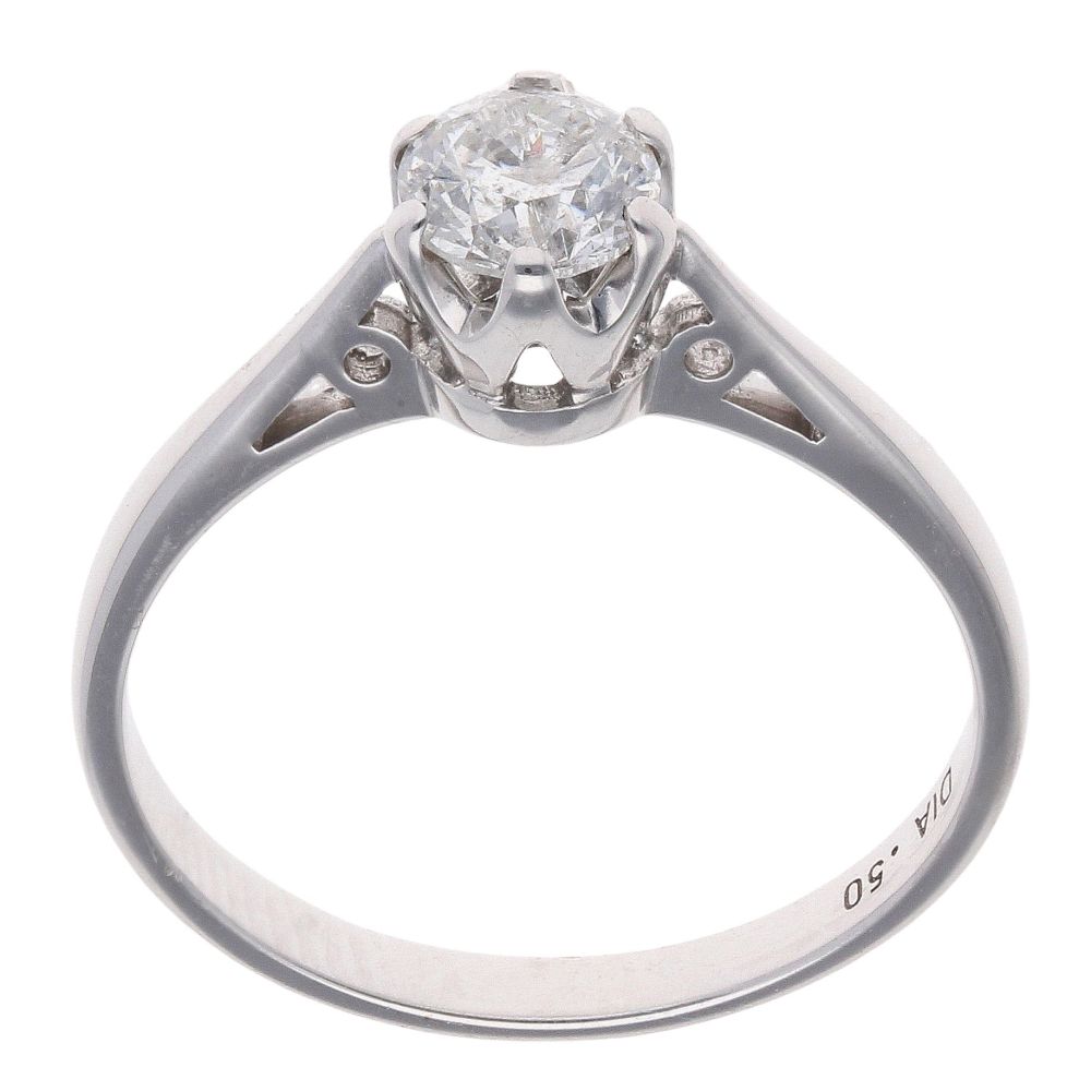 18ct White Gold 0.50ct Diamond Solitaire Ring