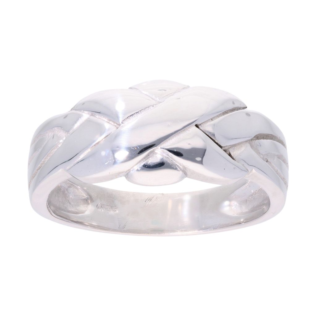 18ct White Gold 4 Piece Puzzle Ring RAMS917282138006 Ramsdens Jewellery