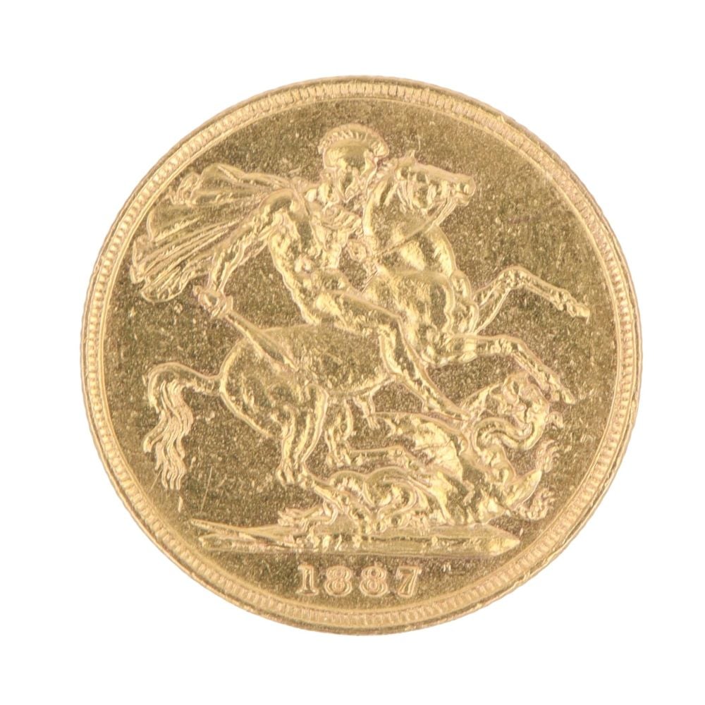 1887 Victoria Full Sovereign Coin