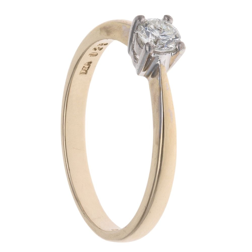 9ct Yellow Gold 0.25ct Brilliant Cut Diamond Solitaire Ring