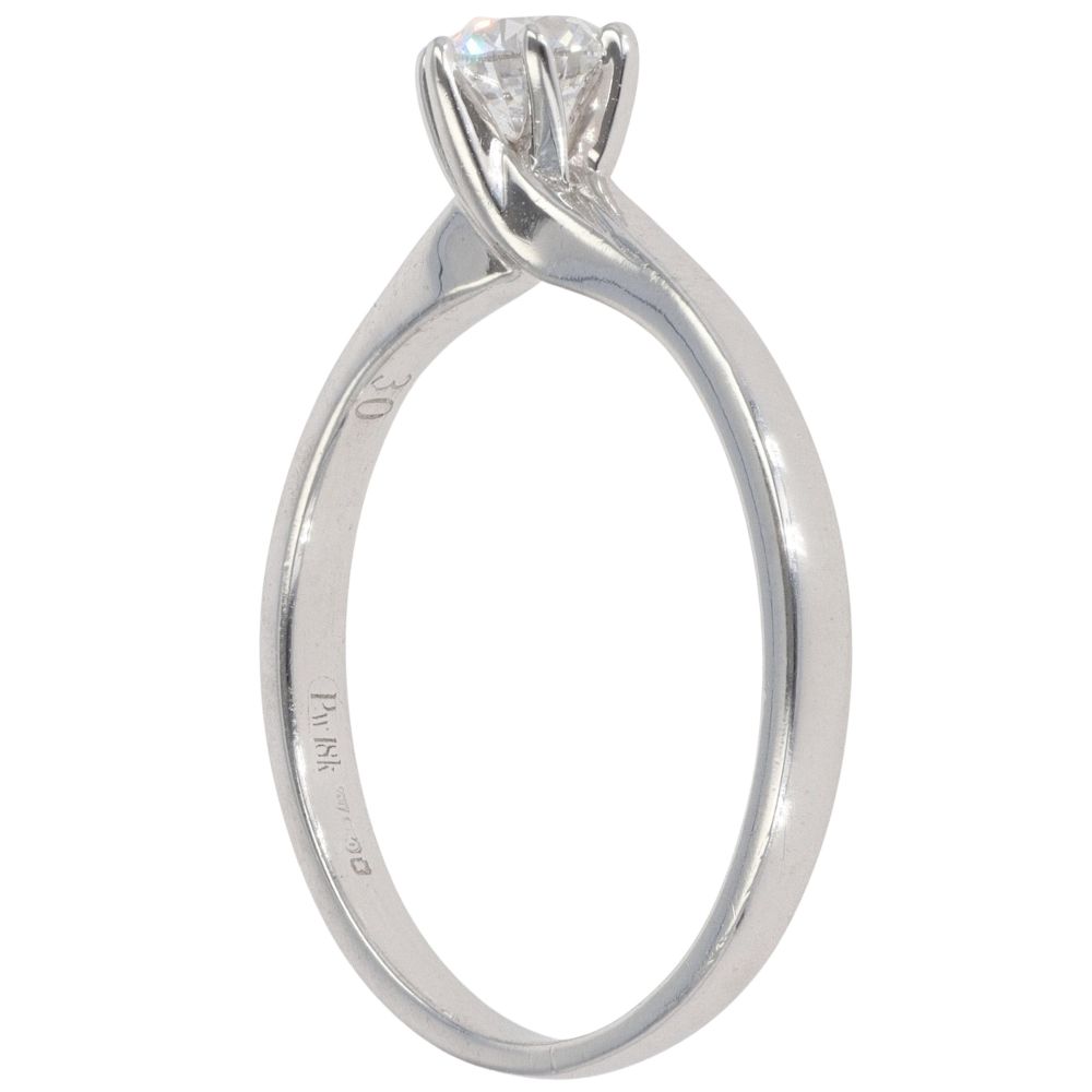 18ct White Gold 0.30ct Brilliant Cut Diamond Solitaire Ring