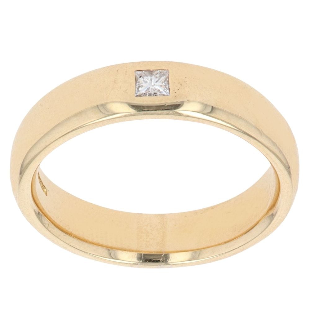 18ct Yellow Gold 0.15ct Diamond Wedding Band 5.8mm