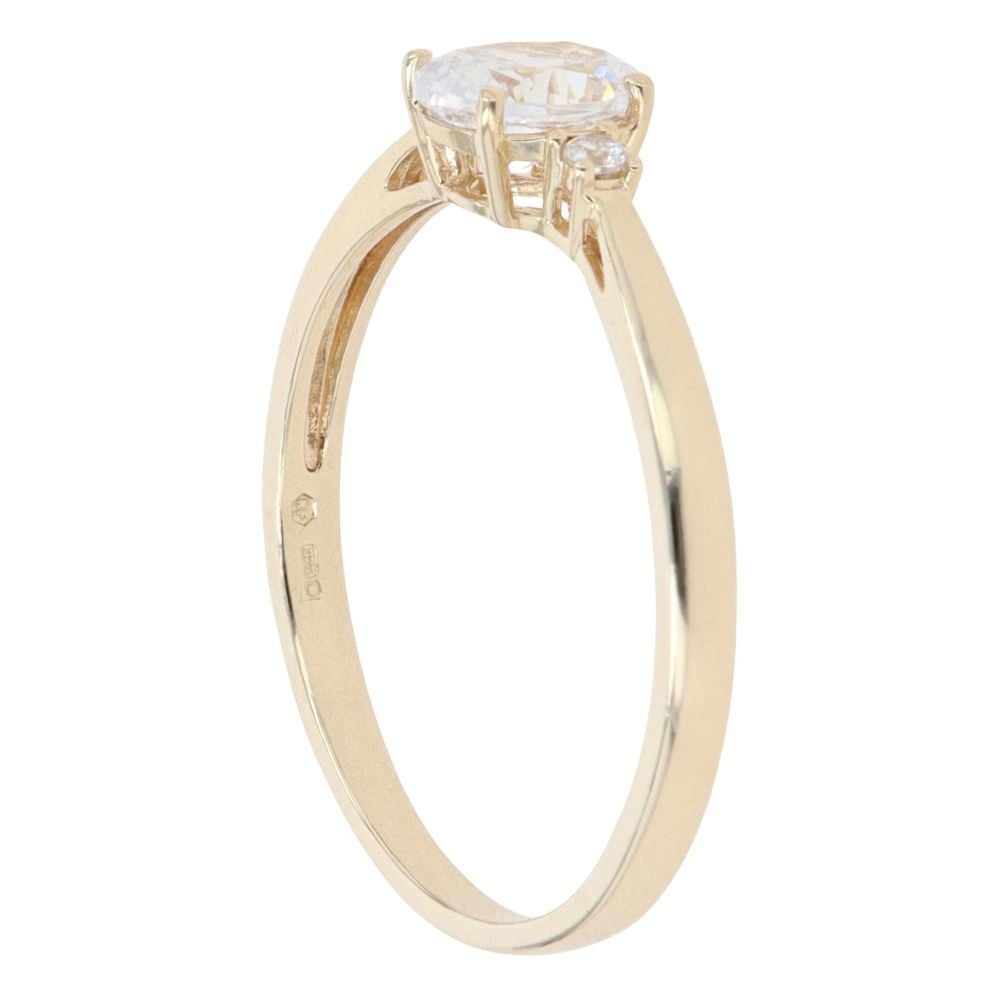 9ct Yellow Gold Cubic Zirconia Single Stone Ring
