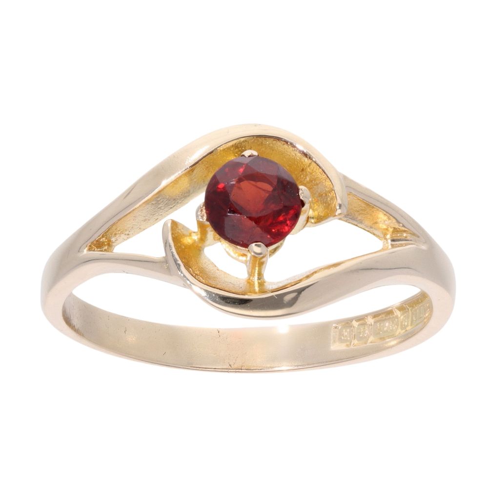9ct Yellow Gold Red Gemstone Ring Ramsdens Jewellery