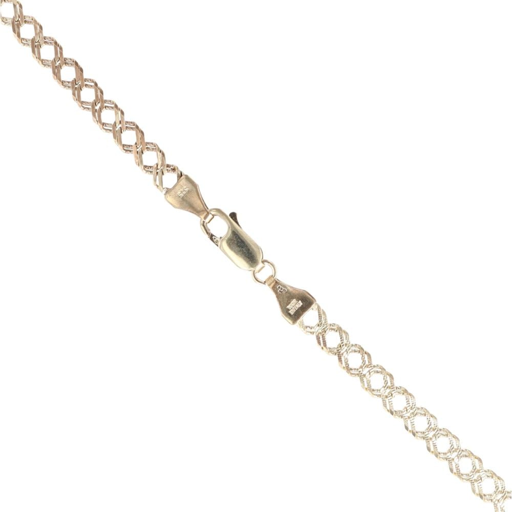 9ct Yellow Gold Double Curb Chain 18"