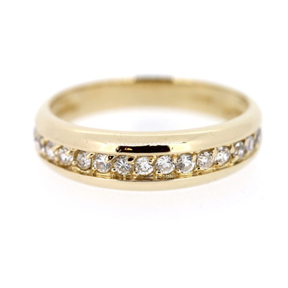 14ct Yellow Gold Cubic Zirconia Eternity Ring Ramsdens Jewellery